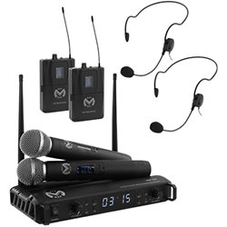 Pack UHF 200 M + Micro serre-tête (la paire) Mac Mah
