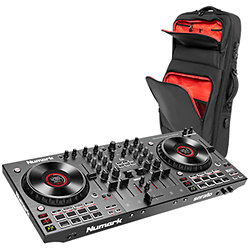 NS4FX + K-Max MK3 Large 3/4 Channel DJ Controller Backpack Numark