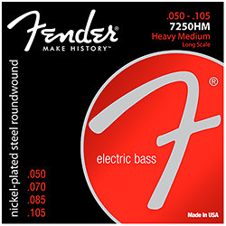 SubSonic 7250 Nickel Plated Bass Strings 50-105 Fender