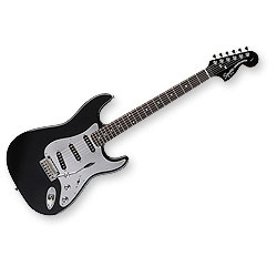 squier stratocaster black and chrome