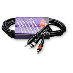 YC-03/1J2CH // Cable Mini Jack St / 2 RCA Male  1M Stagg