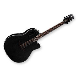 semi acoustic guitar black