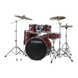 Stage Custom Birch Standard 22" Cranberry Red + accessoires Yamaha