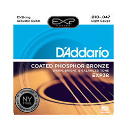 EXP38 NY Steel 10/47 Light 12 cordes D'Addario