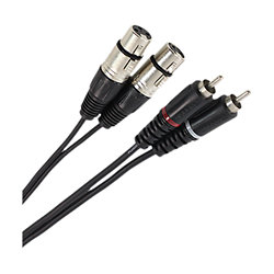 Câble Bretelle XLR Femelle 3b - RCA Mâle 0.60m Easy Plugger