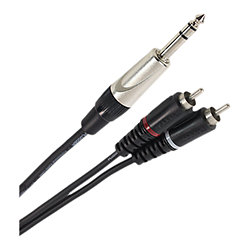 Câble Y Jack Mâle Stéréo - RCA Mâle 1.50m Easy Plugger