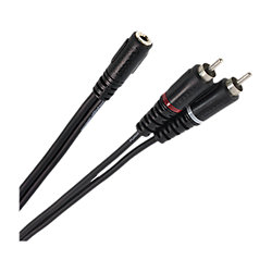 Câble Y Mini Jack Femelle Stéréo - RCA Mâle 0.60m Easy Plugger