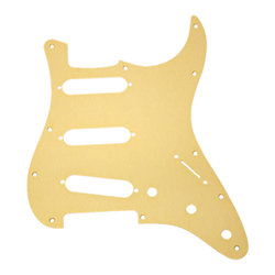 1-Ply Gold Anodized Aluminum 11-Hole Stratocaster Pickguard
