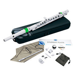 Student Flute White/Green Nuvo