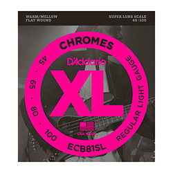 ECB81SL Chromes Bass Light 45-100 Super Long Scale D'Addario