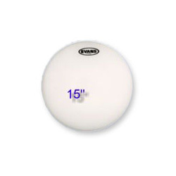 Peau de Tom 15". G1. Simple Pli. Blanche Sablée B15G1 Evans