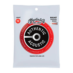 MA540T AUTHENTIC TREATED 92/8 Phosphore Bronze Light 12/54 Martin Strings