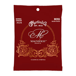 M265 CLASSICAL MAGNIFICO Premium 80/20 Bronze Silverplated à boucle Tirant Normal Martin Strings