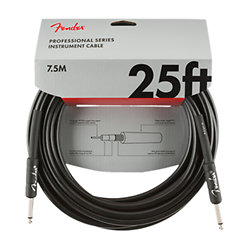Professional Series Instrument Cable, 7,5m, Black Fender