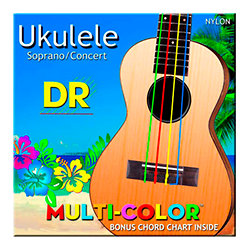 UMCSC Ukulélé Multicolor Soprano - Concert DR Strings
