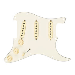 Pre-Wired Strat Pickguard Custom Shop Texas Special Parchment 11 trous PG Fender