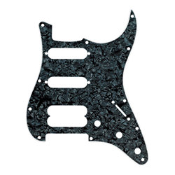 Pickguard Stratocaster H/S/S 11-Hole Mount Black Pearl 4-Ply Fender
