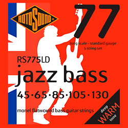 RS775LD Jazz Bass 77 Monel Flatwound 45/130 Rotosound