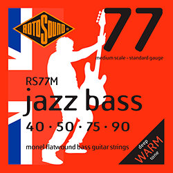 RS77M Jazz Bass 77 Monel Flatwound Medium 40/90 Rotosound
