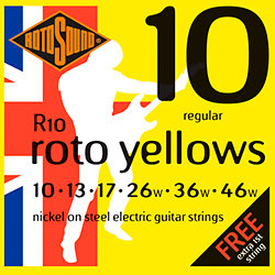 R10 Roto Yellows Nickel Regular 10/46 Rotosound