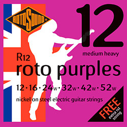 R12 Roto Purples Nickel Medium Heavy 12/52 Rotosound