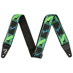Neon Monogrammed Strap Green/Blue Fender