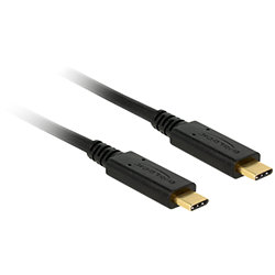 Câble USB-C noir, longueur 1m Delock