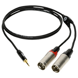 Câble Y Mini-Jack mâle TRS / 2x XLR mâles MiniLink Pro 3m Klotz