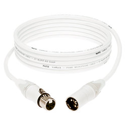 Câble pour microphone professionnel iceRock XLR M/F Neutrik blanc 2m Klotz