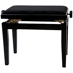Banquette Piano Deluxe 130.010 Noir Brillant Gewa