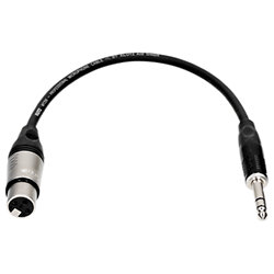 Câble patch M1 professionnel XLR femelle - Jack 6.35mm 60cm Klotz