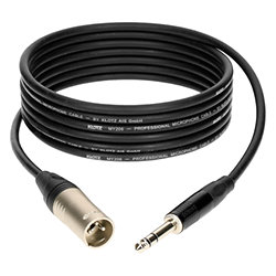 Câble M1 professionnel XLR mâle - Jack 6.35mm stéréo 1m Klotz