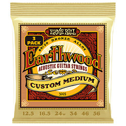 3005 - Earthwood Custom Medium 12.5-56 Pack 3 Ernie Ball