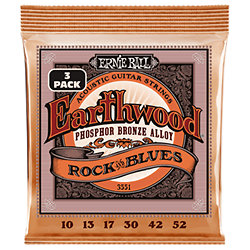 3551 - Earthwood Phosphor Rock n' Blues 10-52 Pack 3 Ernie Ball