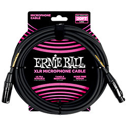 6388 Câble XLR Mâle / Femelle Noir 6m Ernie Ball