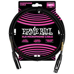 6390 Câble XLR Mâle / Femelle Noir 1,5m Ernie Ball