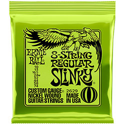 2629 Regular Slinky 8 cordes 10-74 Ernie Ball