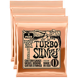 3224 Turbo Slinky 9,5-46 Pack de 3 Ernie Ball