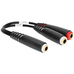 Adaptateur Y 2x Jacks femelles TS / Jack femelle TRS Klotz