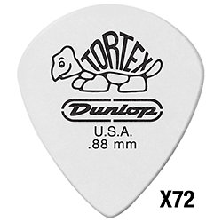 478R88 Tortex White Jazz III 0,88 mm Sachet de 72 Dunlop