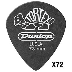 482R073 Tortex Pitch Black Jazz III 0,73 mm Sachet de 72 Dunlop