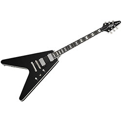 Prophecy Flying V Aged Jet Black Metallic + housse Epiphone