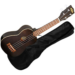 Exotic Mahogany Soprano Black + housse Kala