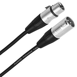 Câble XLR femelle 3b - XLR mâle 3b 1m Touring Plugger
