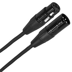 Câble DMX XLR Femelle 3b - XLR Mâle 3b 1m Touring Plugger