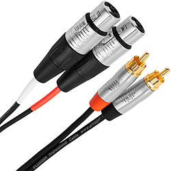 Câble Bretelle XLR Femelle 3b - RCA Mâle 3m Touring Plugger