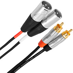Câble Bretelle XLR Mâle 3b - RCA Mâle 3m Touring Plugger