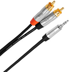 Câble Y Mini Jack Mâle Stéréo - RCA Mâle 1m50 Touring Plugger