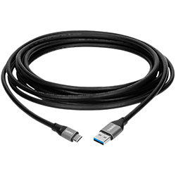 Câble USB 3.1 USB-A / USB-C noir, longueur 50 cm Klotz