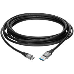 Câble USB 3.1 USB-A / USB-C noir, longueur 2 m Klotz
